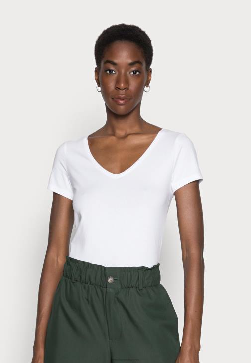 PN6V300 ženy Anna Field 2 balení basic trička bílá/černá