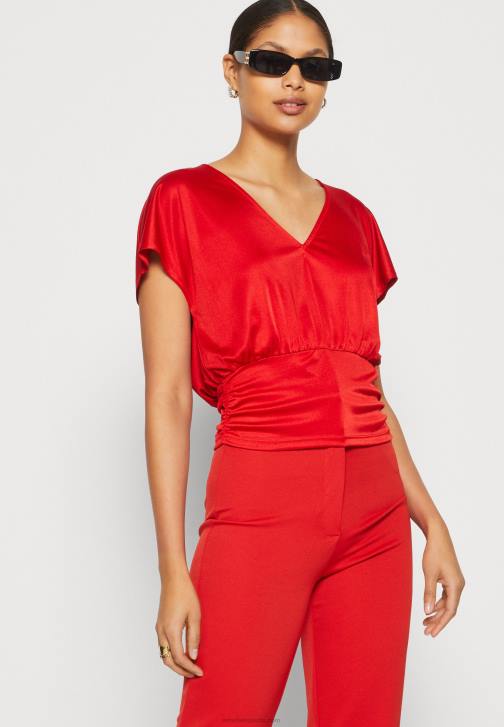 PN6V303 ženy Anna Field červené tričko s potiskem