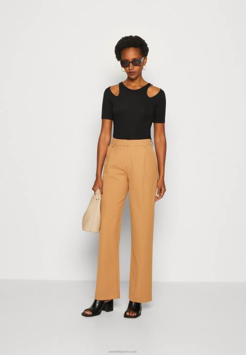 PN6V307 ženy Anna Field černé tričko s potiskem