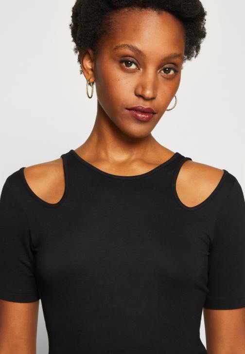 PN6V307 ženy Anna Field černé tričko s potiskem