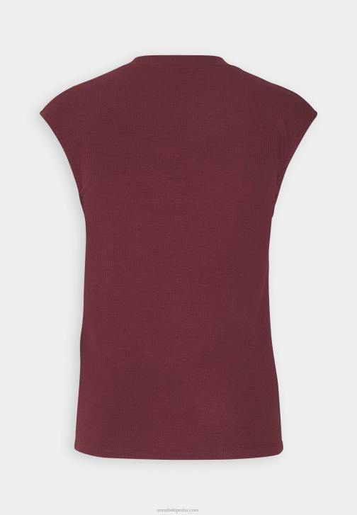 PN6V310 ženy Anna Field basic tričko tmavě červené