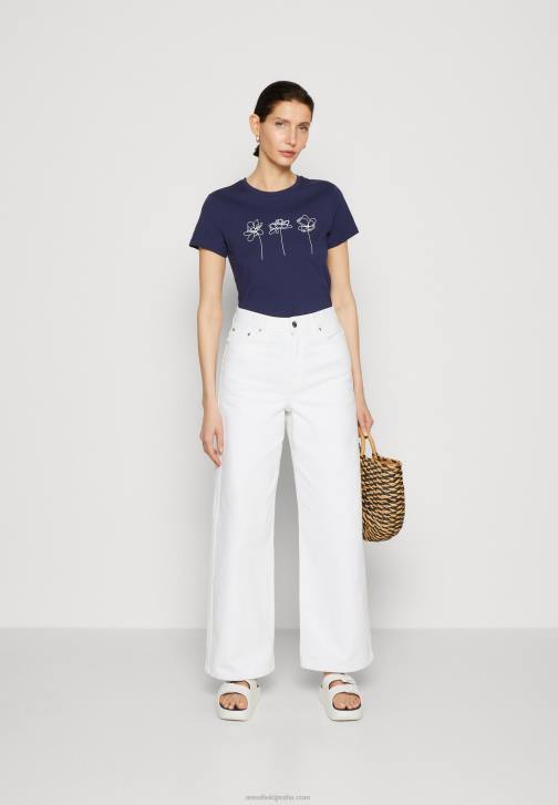 PN6V313 ženy Anna Field tmavě modré tričko s potiskem