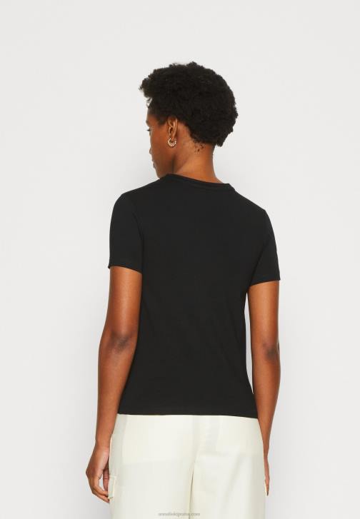 PN6V325 ženy Anna Field černé tričko s potiskem