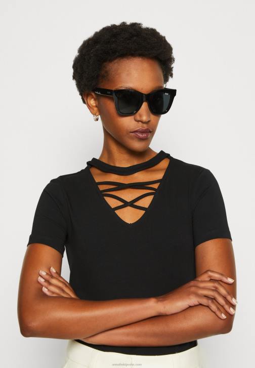 PN6V325 ženy Anna Field černé tričko s potiskem