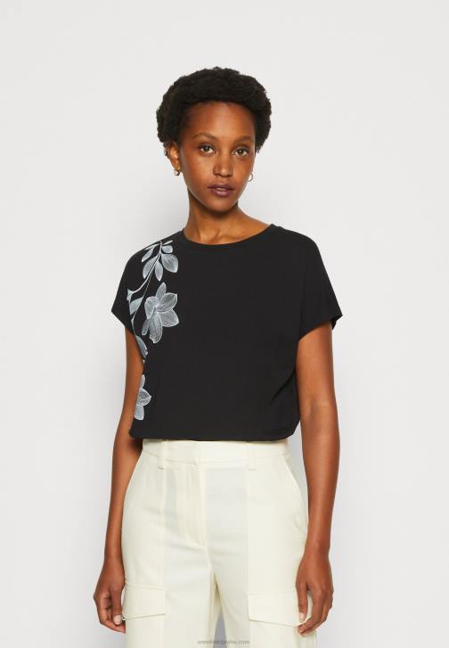 PN6V331 ženy Anna Field černé tričko s potiskem