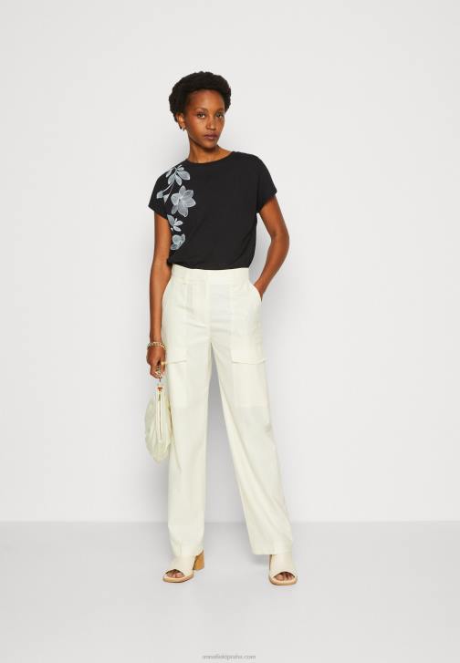 PN6V331 ženy Anna Field černé tričko s potiskem