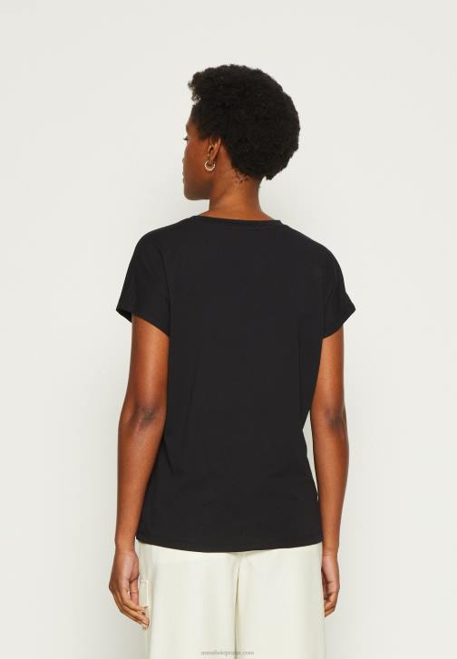 PN6V331 ženy Anna Field černé tričko s potiskem