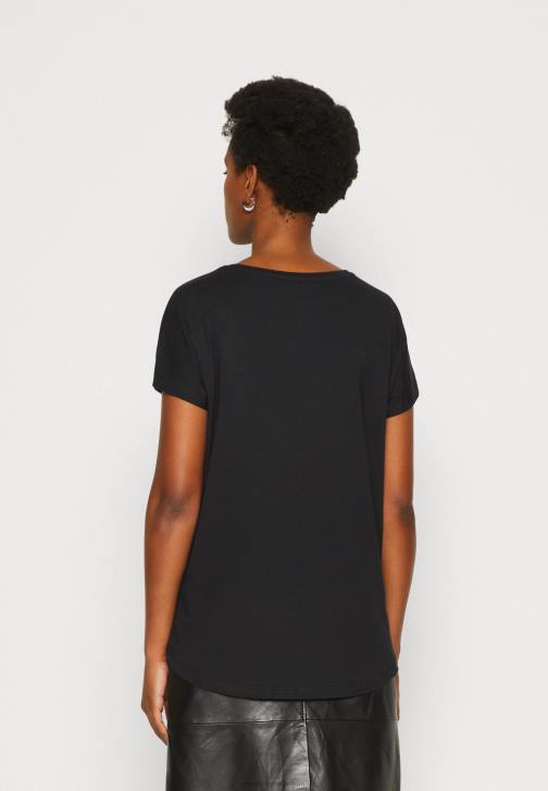 PN6V332 ženy Anna Field černé tričko s potiskem