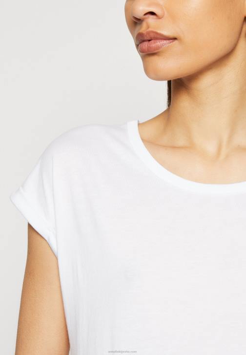 PN6V344 ženy Anna Field 3 balení basic trička bílá/strakatá světle šedá