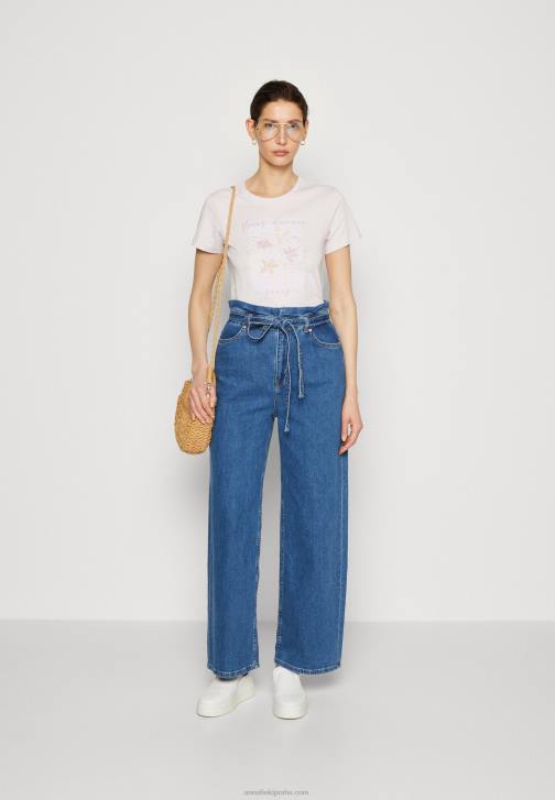 PN6V345 ženy Anna Field potisk trička lila