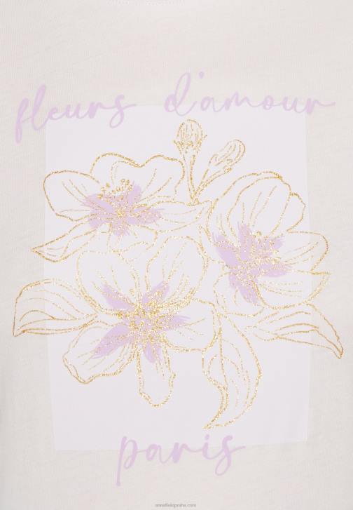 PN6V345 ženy Anna Field potisk trička lila