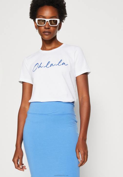 PN6V347 ženy Anna Field bílé tričko s potiskem