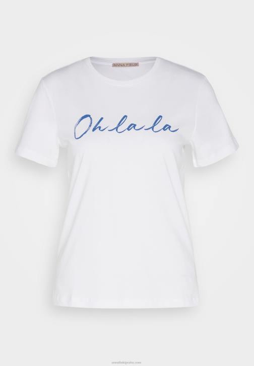 PN6V347 ženy Anna Field bílé tričko s potiskem