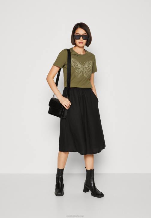 PN6V349 ženy Anna Field zelené tričko s potiskem