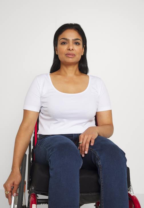 PN6V350 ženy Anna Field basic tričko bílé