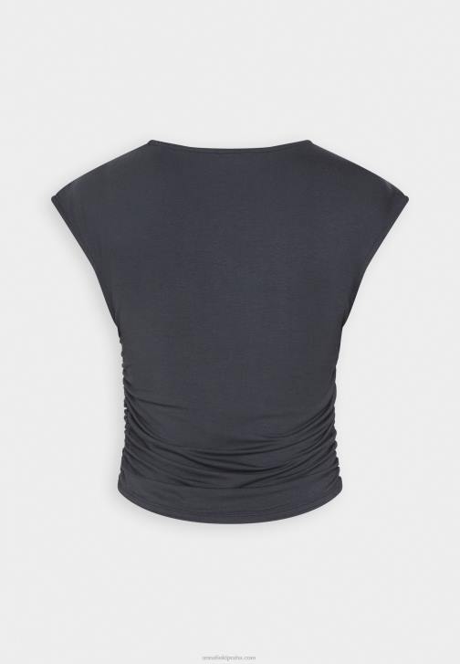 PN6V351 ženy Anna Field potisk trička šedá