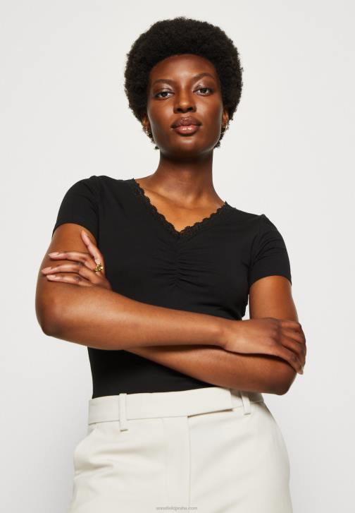 PN6V353 ženy Anna Field černé tričko s potiskem