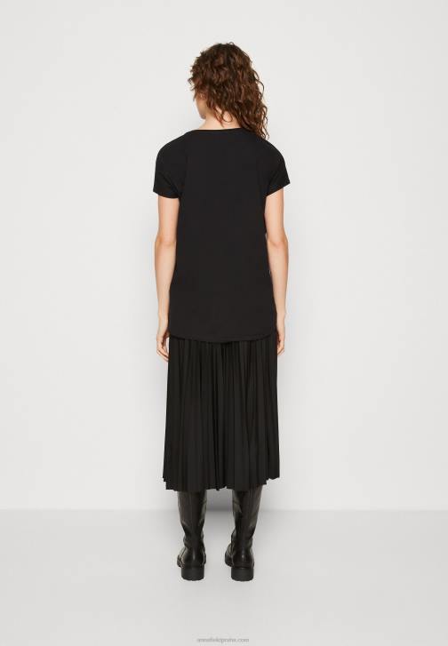 PN6V358 ženy Anna Field černé tričko s potiskem