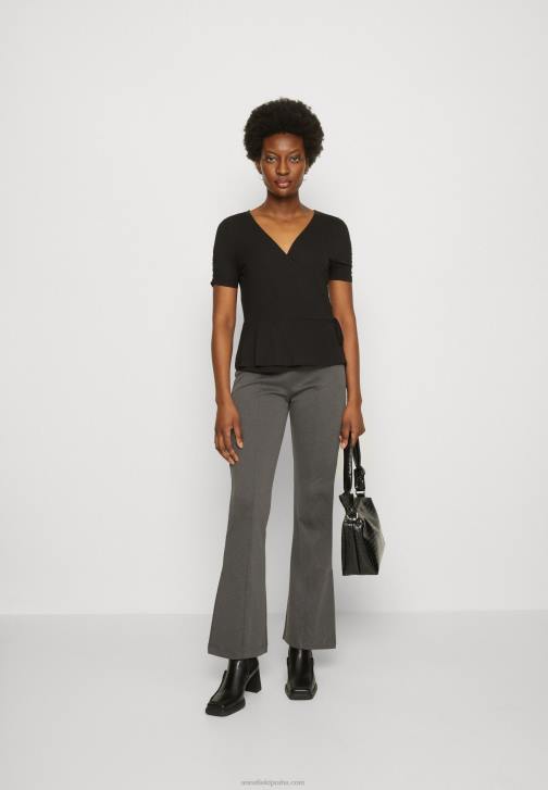 PN6V361 ženy Anna Field černé tričko s potiskem