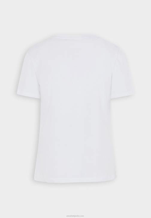 PN6V364 ženy Anna Field bílé tričko s potiskem