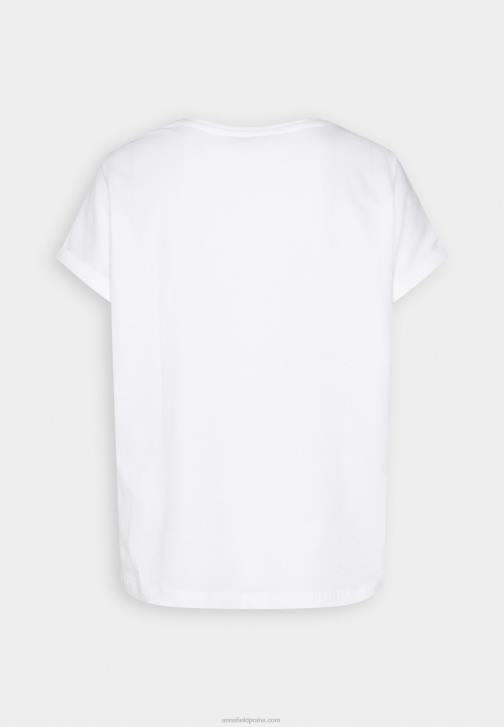 PN6V367 ženy Anna Field bílé tričko s potiskem