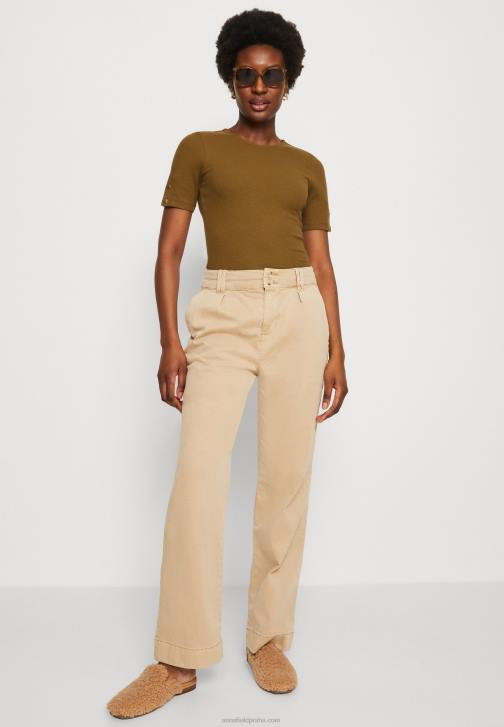 PN6V368 ženy Anna Field khaki tričko s potiskem