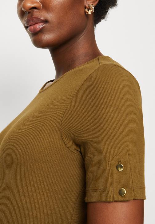 PN6V368 ženy Anna Field khaki tričko s potiskem