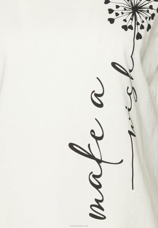 PN6V370 ženy Anna Field potisk trička špinavě bílé