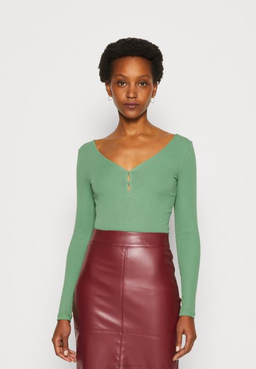 PN6V514 ženy Anna Field top s dlouhým rukávem zelené