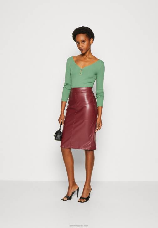 PN6V514 ženy Anna Field top s dlouhým rukávem zelené