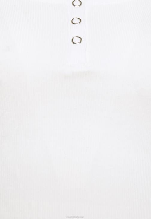 PN6V517 ženy Anna Field top s dlouhým rukávem v bílé barvě