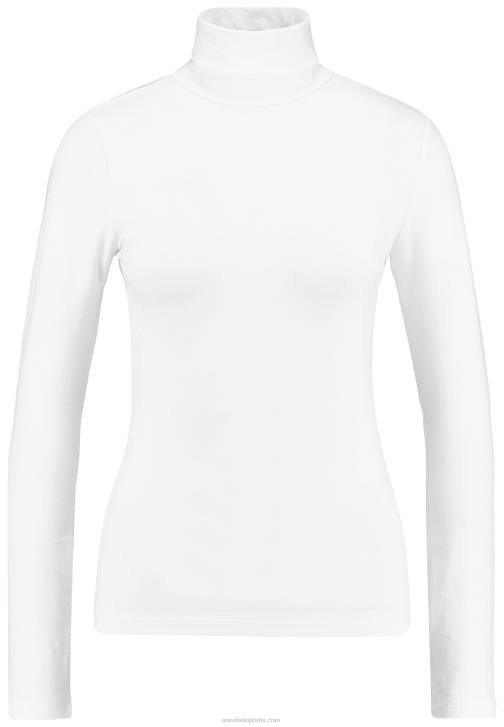 PN6V527 ženy Anna Field top s dlouhým rukávem v bílé barvě