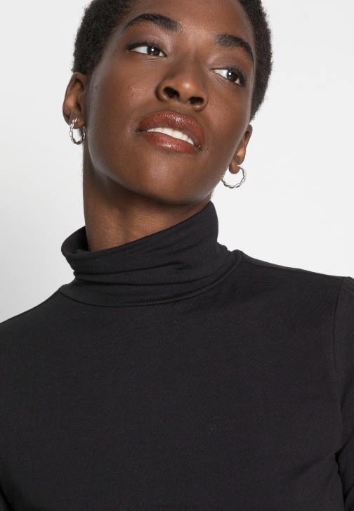 PN6V548 ženy Anna Field černý top s dlouhým rukávem