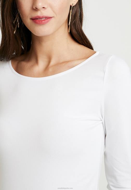 PN6V550 ženy Anna Field 2 balení top s dlouhým rukávem, černo/bílá