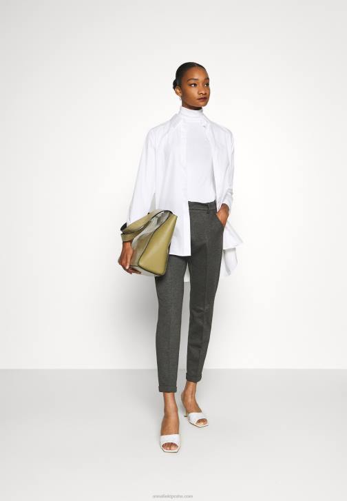 PN6V551 ženy Anna Field 2 balení top s dlouhým rukávem, černo/bílá