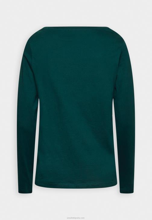 PN6V556 ženy Anna Field tmavě zelený top s dlouhým rukávem