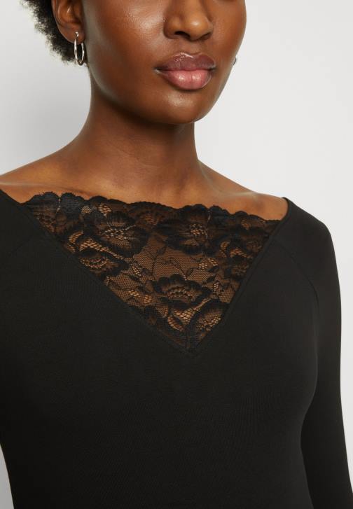 PN6V564 ženy Anna Field černý top s dlouhým rukávem