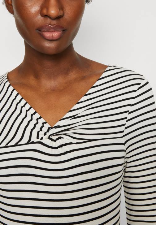 PN6V575 ženy Anna Field top s dlouhým rukávem bílá/černá