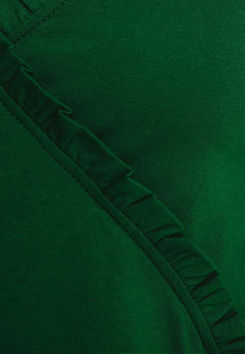 PN6V576 ženy Anna Field tmavě zelený top s dlouhým rukávem