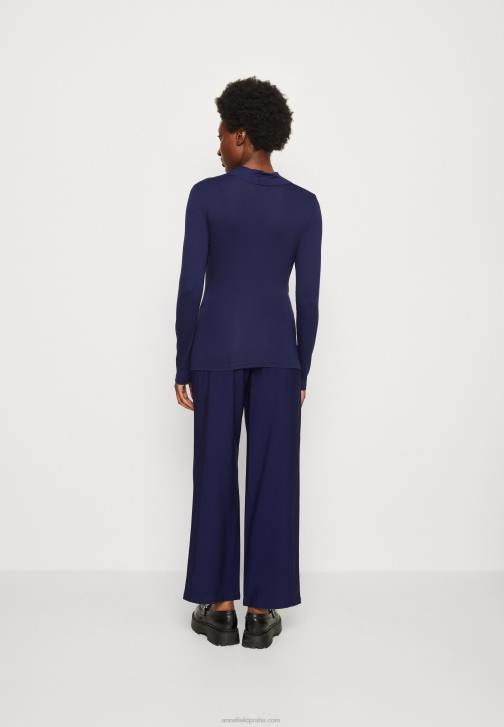 PN6V577 ženy Anna Field tmavě modrý top s dlouhým rukávem