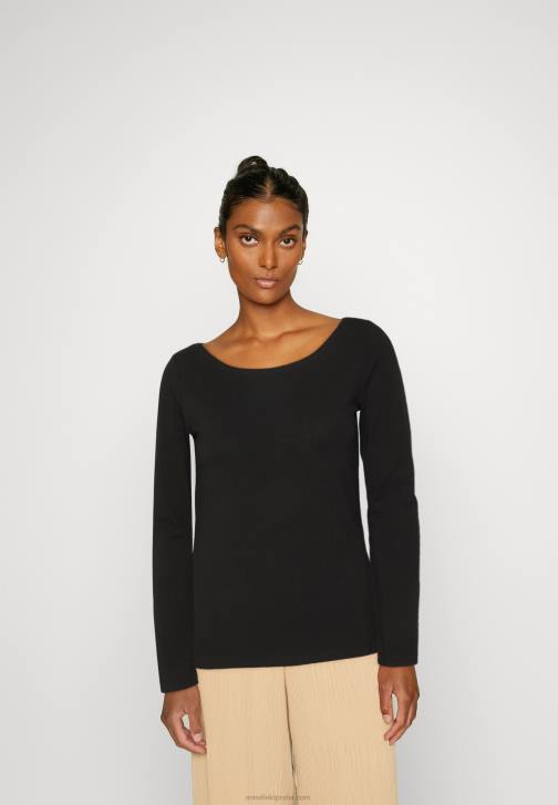 PN6V592 ženy Anna Field 2 balení top s dlouhým rukávem modrá/černá