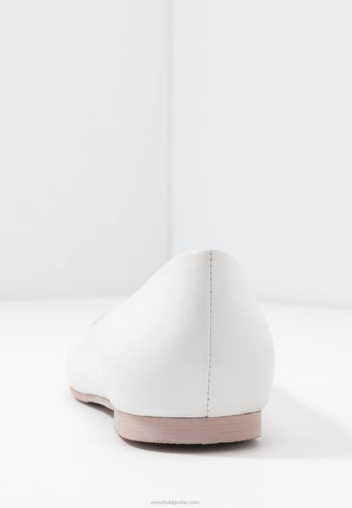 PN6V2072 ženy Anna Field kožené baletní lodičky bílé