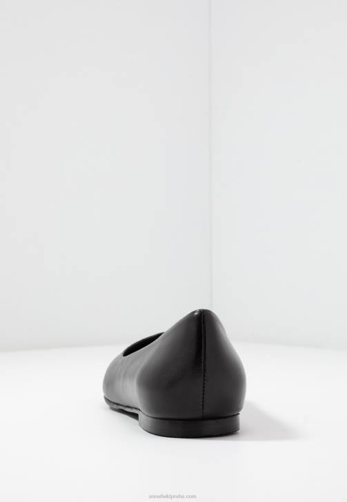 PN6V2077 ženy Anna Field kožené baletní lodičky černé