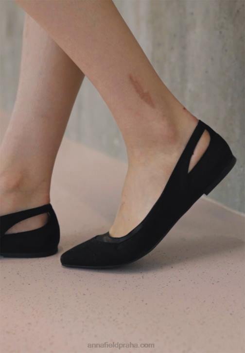 PN6V2089 ženy Anna Field baletní lodičky černé