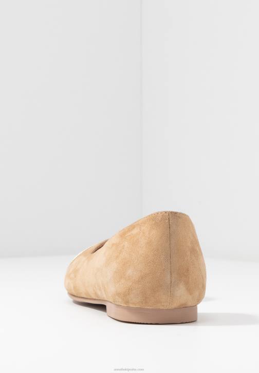 PN6V2106 ženy Anna Field kožené baletní lodičky béžové