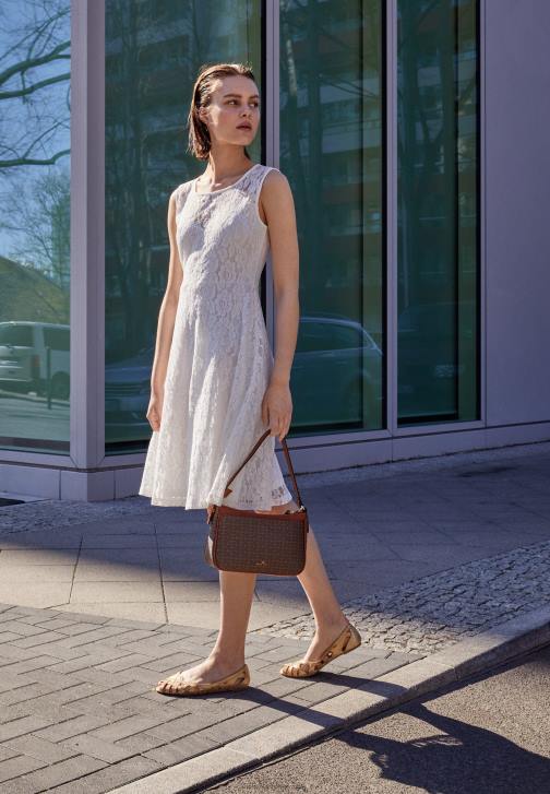 PN6V2131 ženy Anna Field kožené peeptoe baletní lodičky zlaté