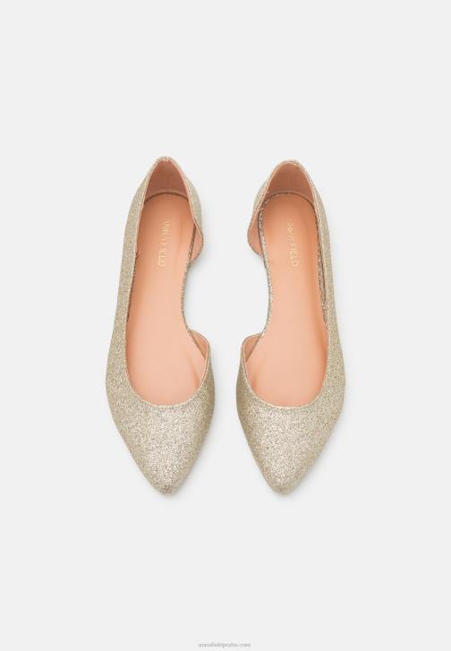 PN6V2146 ženy Anna Field baletní lodičky zlaté