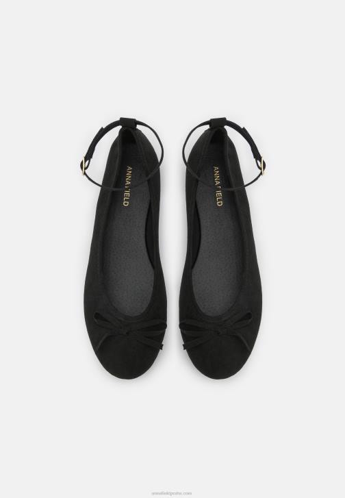 PN6V2157 ženy Anna Field Baletní lodičky na kotník černé