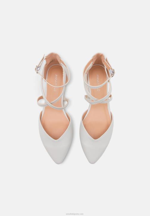 PN6V2158 ženy Anna Field Kotníkové baletní lodičky bílé