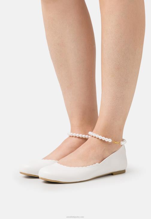 PN6V2178 ženy Anna Field Kotníkové baletní lodičky bílé